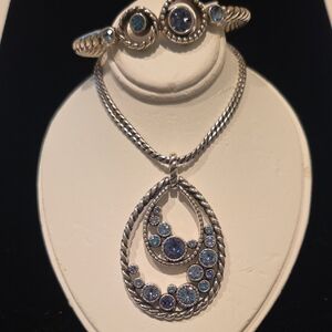 Brighton Silver Necklace with Blue Accents